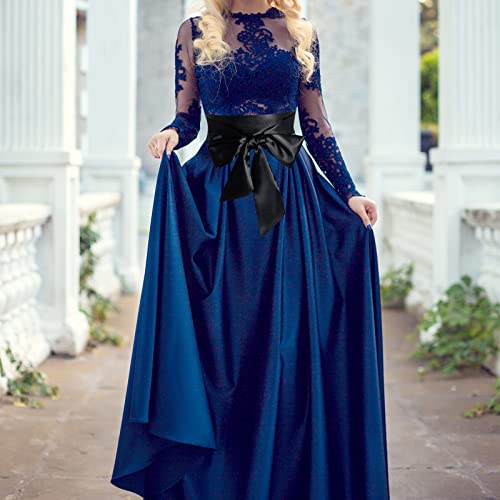 obmwang Wedding Satin Sash Belt for Special Occasion Dress Bridal Sash 4'' Wide Double Side4