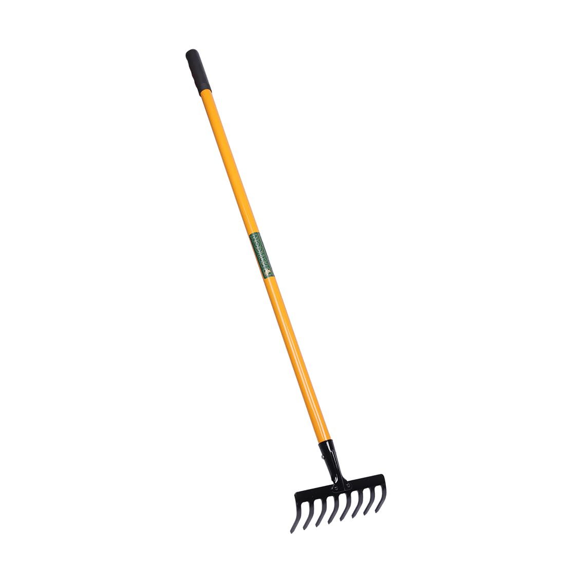 08 Steel 8-Teeth Garden Rake with Steel Handle (Multicolor)