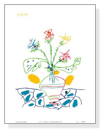 Amazon.co.jp: ポスター パブロ ピカソ Vase with Flowers : ホーム