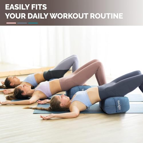 Image of Yes4All Triple-Layer Sponge Yoga Bolster Pillow for Restorative Yoga & Meditation - Versatile Yoga Support Pillow, Balance & Poses Modification