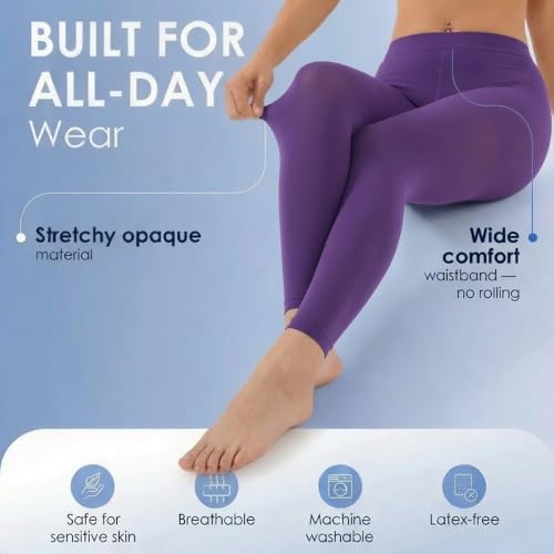 Image of ABSOLUTE SUPPORT Women Compression Leggings 20-30mmHg, Purple, 2X-Large