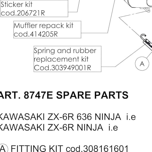 Soporte de escape de repuesto para silenciador de moto Kawasaki ZX 6 R 2009 3