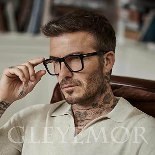Gleyemor Blue Light Glasses For Men Women Trendy Square Frame Blue Light Blocking Lens Computer Glasses thumb #4