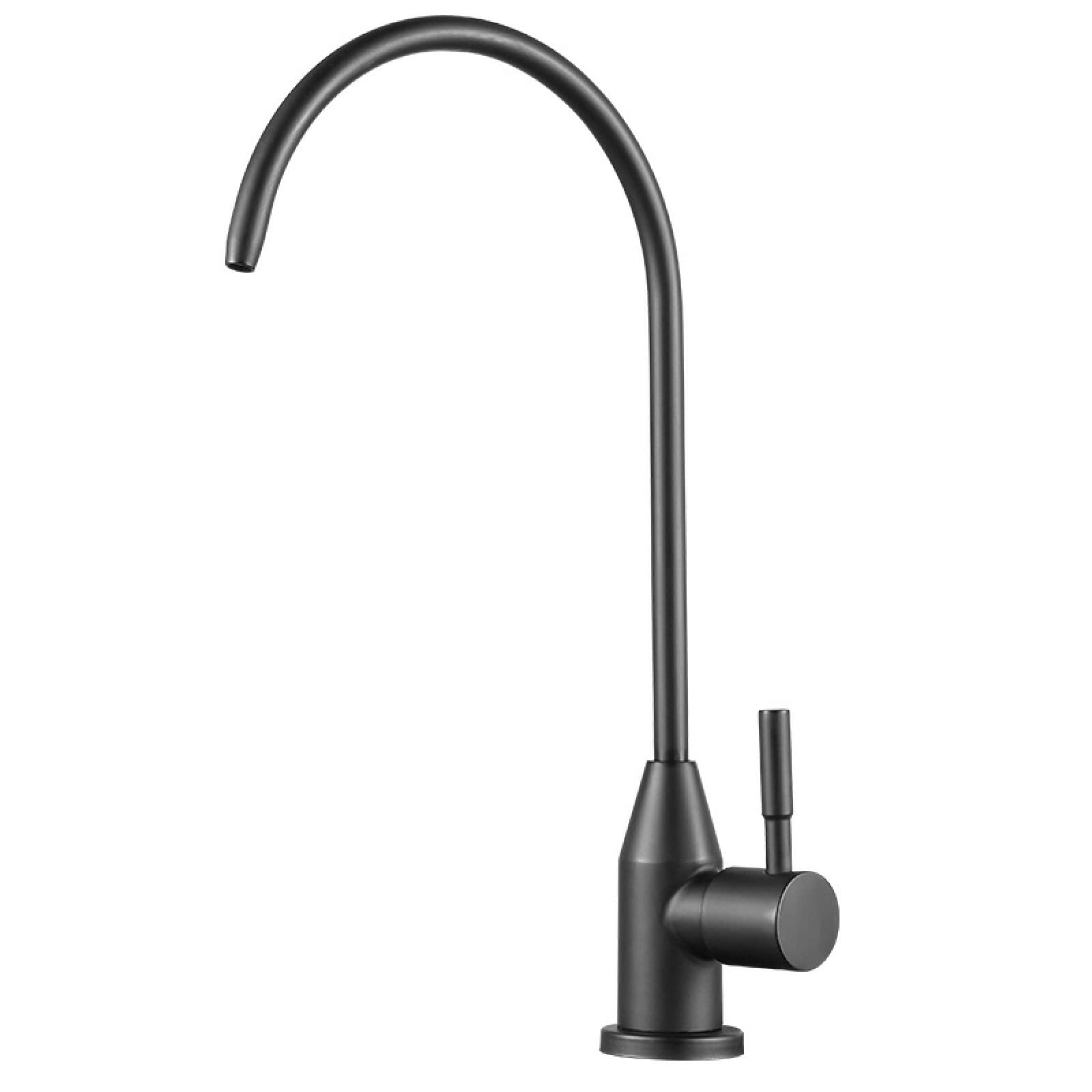 Drinking Water Faucet for Kitchen Sink Filtered Black Single Hole