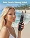 FrSara Portable Handheld Fan, Small Rechargeable Personal Mini Fan, Summer Travel Essentials with 3-Speed, 2000mAh, Great for Outdoor, Makeup, Ideal Gift for Girls, Ladies, Teens, Birthday, Black