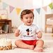 IBTOM CASTLE Baby Boy Mouse 1st Birthday Outfits Toddler Short Sleeve Cotton Tops & Crown & Shorts Sets Cake Smash Baby Boy Clothes Red & 1st 1T