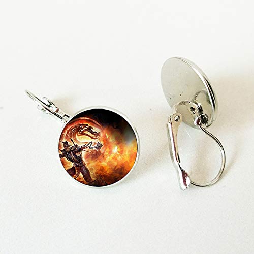 Handbemalte Ohrringe, handgefertigt, Glaskuppel Skorpion, Schmuck, Steampunk-Ohrringe, Geschenk Cover