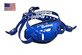 Riddell Hard Cup Chinstrap Buckles + US Flag Helmet Decal (Small, Royal Blue)