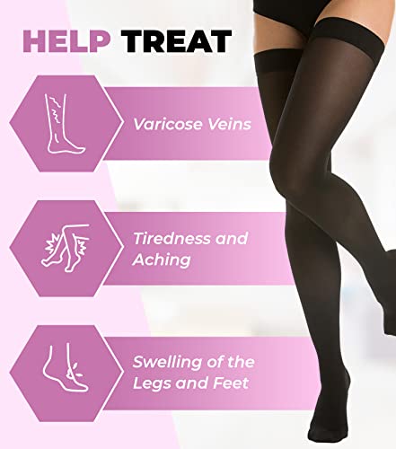 Image of GABRIALLA Graduated Microfiber Women Strong Compression Stockings