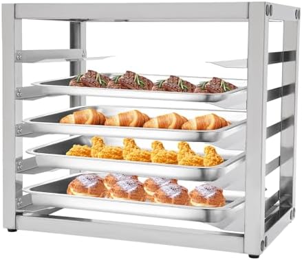 Stainless Steel Wall-Mounted Pan Rack, Space-Saving Baking Tray Holder, Commercial Grade for Bakeries & Kitchens, Heavy-Duty Organization Solution
