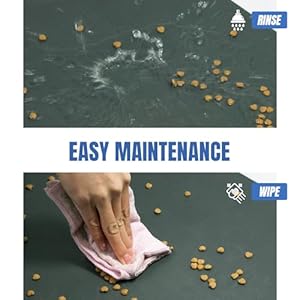 Large Pet Food Mat, 24″ x 16″, Absorbent Dog Mat for Food and Water, Pet Placemats for Cat and Dog Water Bowl, Non-Slip Dog Food Mat, Dog Feeding Mat to Protect Your Floors, Gray