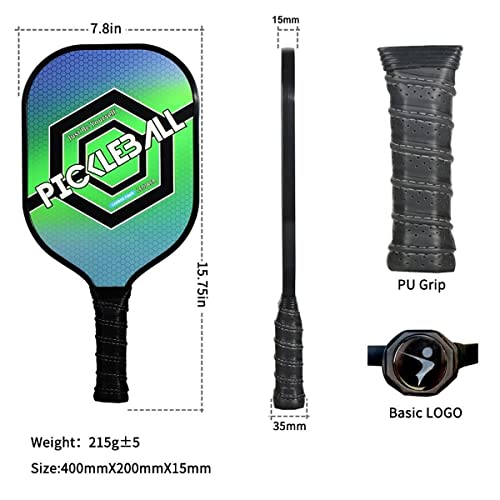 Pagaie de pickleball en graphite de haute qualite avec finition carbone - 8