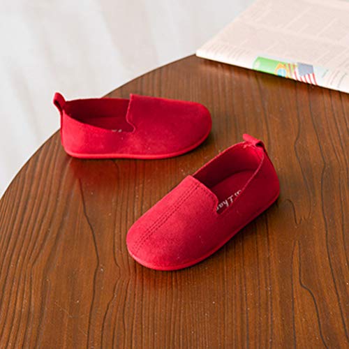 Comfortable Kids Shoes Toddler Sneakers for Boys/Girls Size 24 Red Easy to Put On/Off4