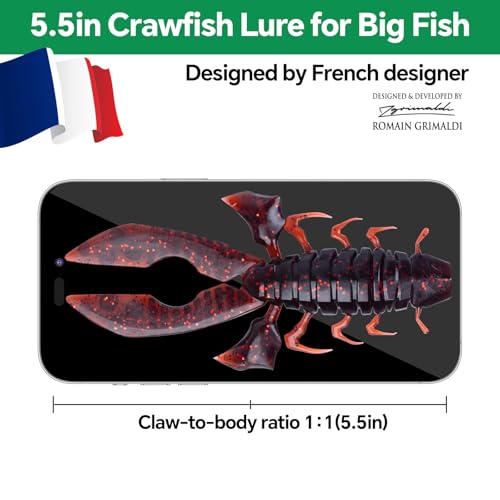 Image of Battle Craw Soft Plastic Crawfish Lures Kit with Removable Rattles