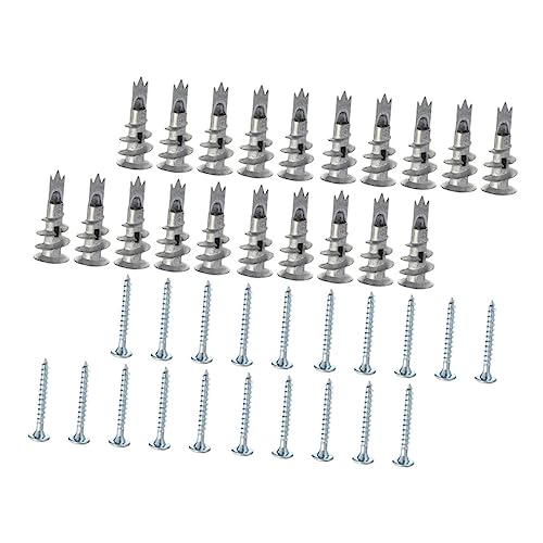 JECOMPRIS Tornillos Creativos De Aleación De Zinc Para Placas De Yeso, Fijaciones Delicadas Diseño De Colmillos Antideslizantes, 50 Piezas Para Instalación De Lámparas y Cuadros Pared