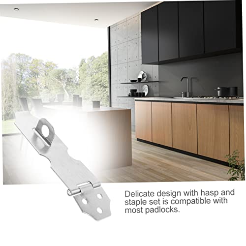 Image of 20Pcs Stainless Steel Padlock Hasp Latch for Doors Windows Cabinets and Gates Heavy Duty Rust-Resistant Easy to Install Security Locking