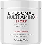 Codeage Multi Amino+ BCAA & EAA Supplement, All 9 Essential Amino Acids, Free-Form Branched-Chain Amino Acid Pills, Sport Supplement, Pre & Post Workout, Liposomal Delivery, Vegan, 240 Capsules