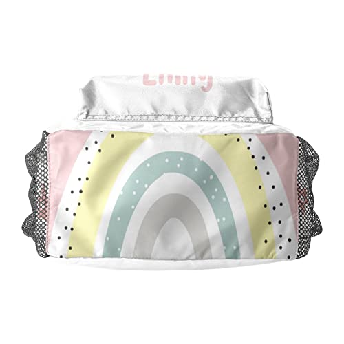 Rainbow Rabbit Personalized Kids Toddler Backpack for Boys Girls ,Custom Mini School Backpack Bags Kindergarten, 10''(L) x 4''(W) x 12''(H)4