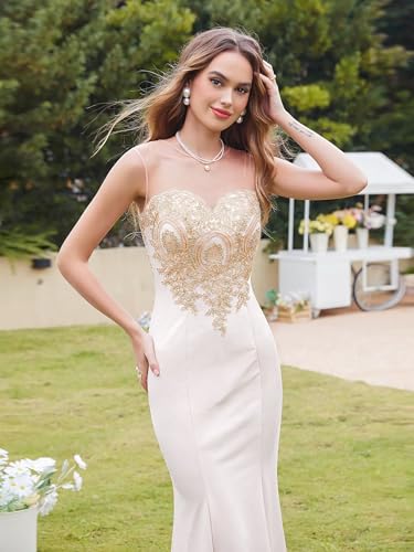 Image of BABYONLINE D.R.E.S.S. Formal Dresses for Women Bodycon Mermaid Appliques Lace Elegant Prom Dress XIN262