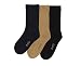 trimfit Big Boys' Rib Cotton Crew Comfortoe 3-Pack, Navy/Chino/Black, Medium/8-9.5