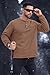 Herberton Mens Teddy Sweatshirts Pocket Henley Shirt Button Fashion Long Sleeve Thermal Casual Pullover Brown M