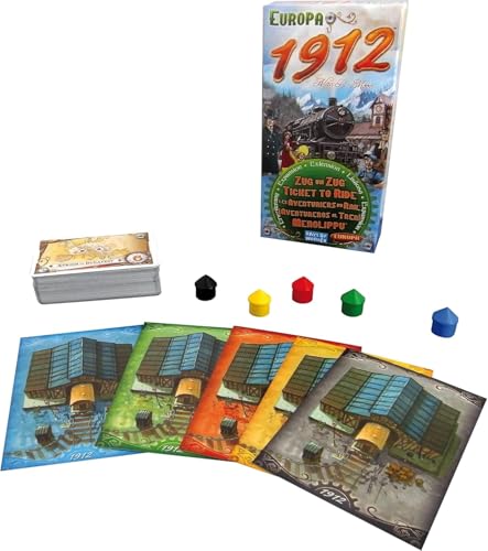 Image of Asmodee Ticket to Ride Europa 1912 Board Game EXPANSION - Expand Your Railway Empire Across Europe! Fun Family Game for Kids & Adults, Ages 8+, 2-5 Players, 30-60 Minute Playtime