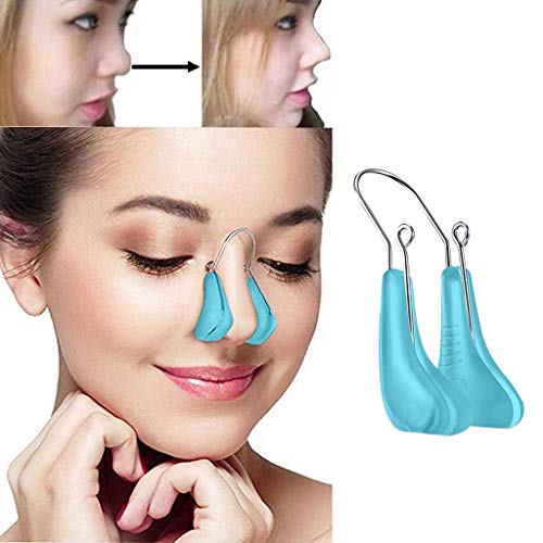Mini Nose Shaper Lifter Silicone Rhinoplasty Nose Bridge Straightener Corrector Slimming Device Pain Free High Up Tool (Blue)