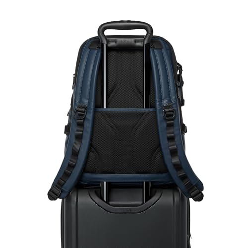 Image of Tumi Mens Navigation Backpack Navy Coated Canvas One Size