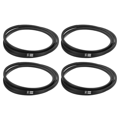 uxcell 4Pcs 3L660 Classic Wrapped Rubber V-Belt, 66"(1676mm) Outside Circumference, 3L Profile V Belt 3/8" Width 7/32" Height