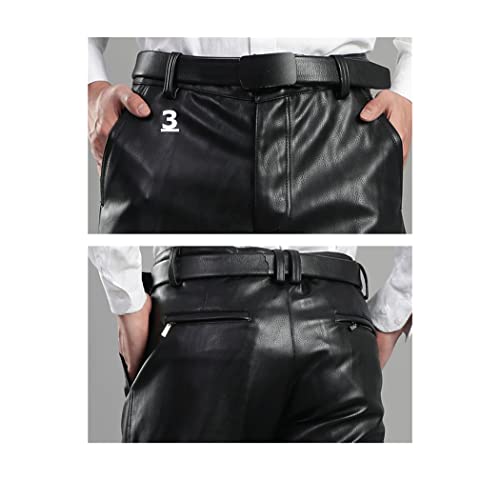 Men Slim Fit Elastic Style PU Leather Trousers Motorcycle Pants Streetwear Warm Fleece Leather Pants Dark Blue steampunk buy now online Men Slim Fit Elastic Style PU Leather Trousers Motorcycle Pants Streetwear Warm Fleece Leather Pants Dark Blue steampunk buy now online