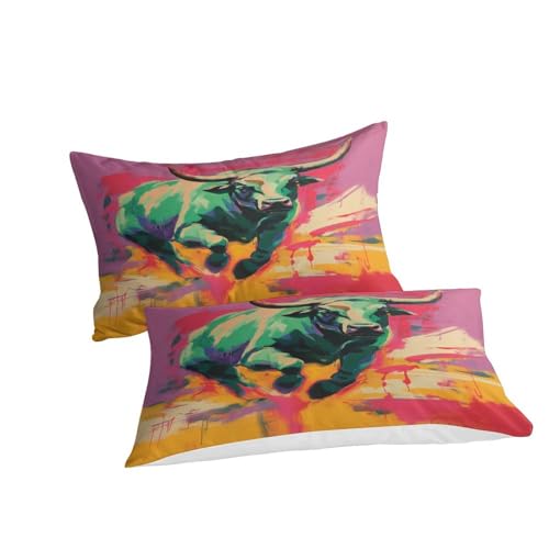 Parure de lit adulte 140x200 cm Le chattle housse de couette microfibre single