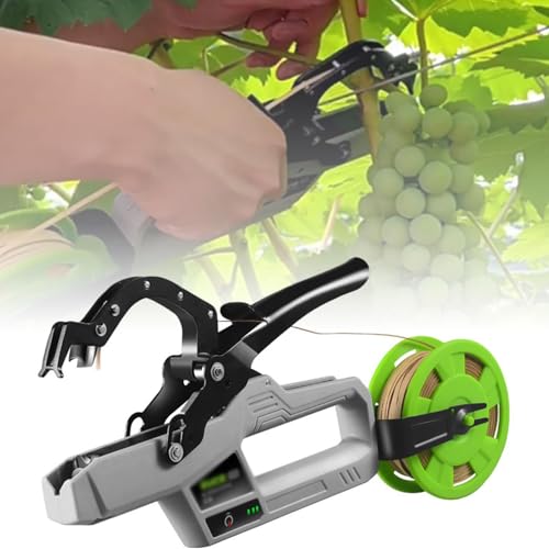 Máquina de Atado de Plantas de 2 Sec, 6000 Lazos/Carga, indicador de batería Recargable, Carpeta de Rama de árbol portátil para jardineros, Agricultores, paisajistas, diseño ergonómico
