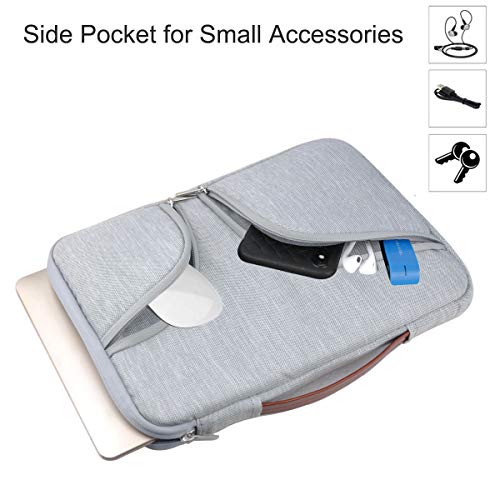 HESTECH Chromebook Case, 11.6-12.3 inch Laptop Sleeve Case Bag Handle Front Pockets Compatible with Acer Chromebook r11/HP Stream/Samsung Chromebook/MacBook air 11/ Surface Pro3/Pro4, Gray