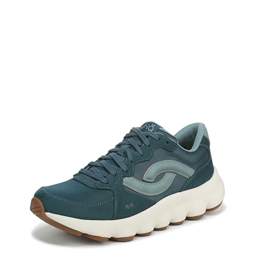 Ryka Womens Podflow Retro Walking Shoes Deep Sea Green Mesh Fabric 10 W