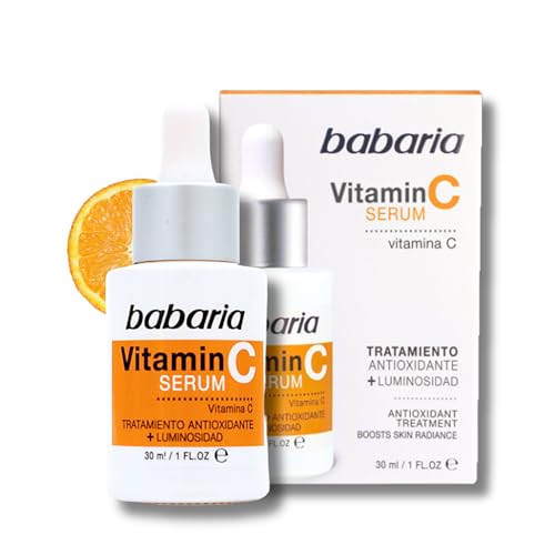 Babaria - Vitamina C Serum Facial 30ml | Ilumina tu Rostro | Cuidado Facial Mujer Antiedad | Piel Luminosa | Reduce Las Manchas | 100% Vegan |