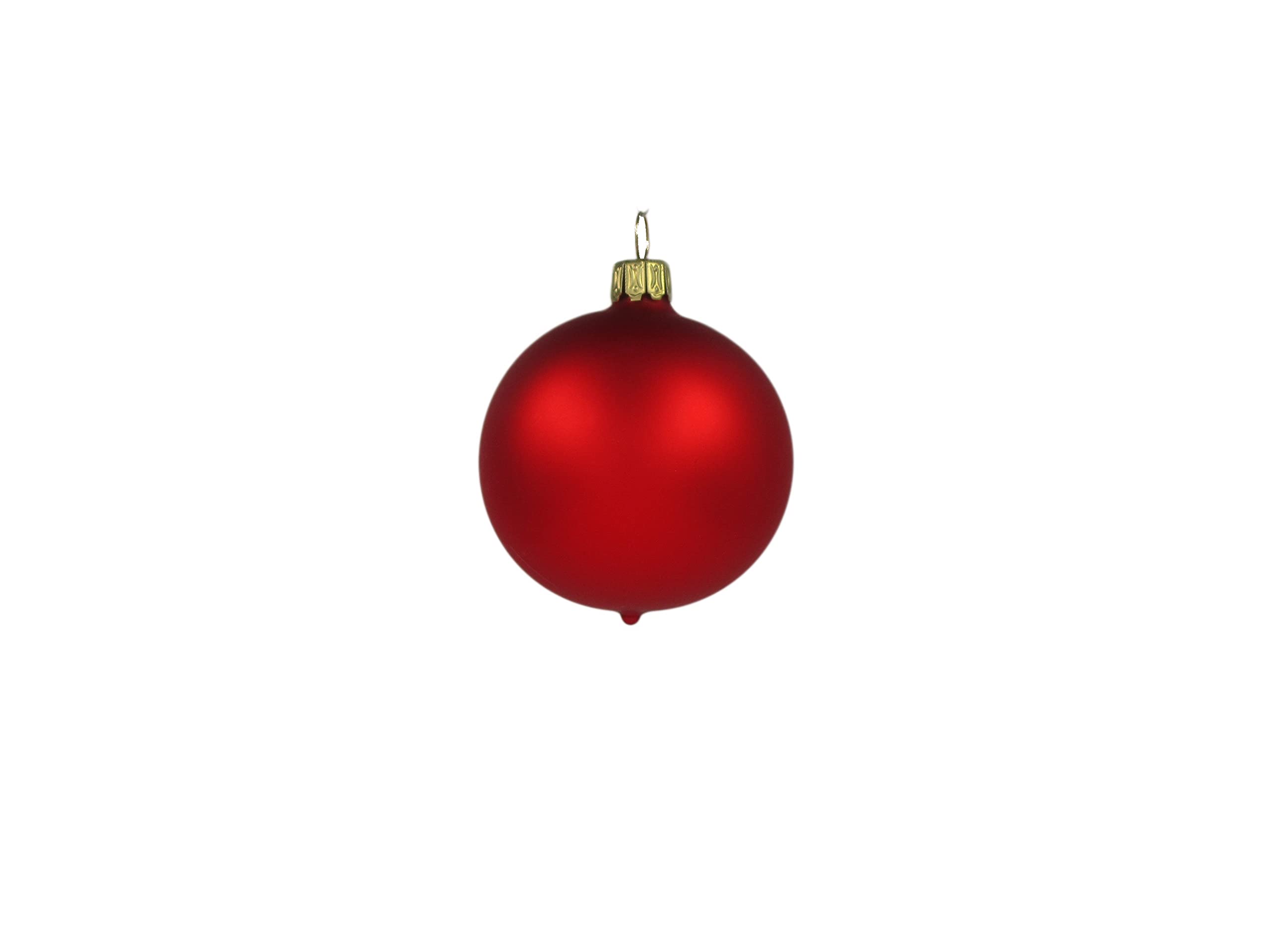 Thüringer Christbaumschmuck Exclusiv Rot dunkelrot weihnachtsrot Mix 6cm Handarbeit Germany 12er Set