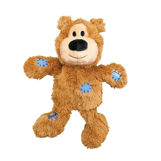 Trixie 35918 Biber, Plüsch, 40 cm 3 KONG – Wild Knots Bear – Innere Geknotete Seile und Minimale Füllung für Weniger Unordnung (Farbvar.) – Für Mittelgroße/Große Hunde