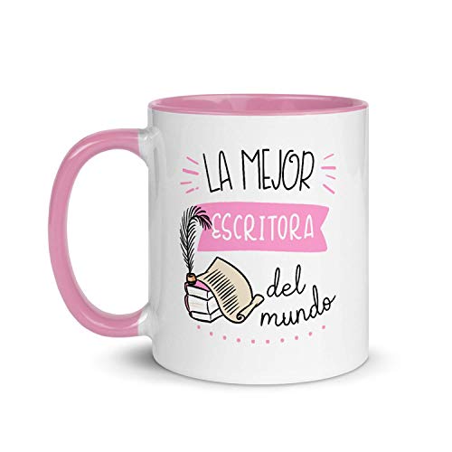 Kembilove Caneca de pequeno-almoço da melhor escritora do mundo, canecas de café para profissionais e trabalhadores do escritório, canecas de chá de cor de profissões, caneca de cerâmica de 350 ml
