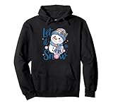 let it snow - simpatico pupazzo di neve invernale felpa con cappuccio