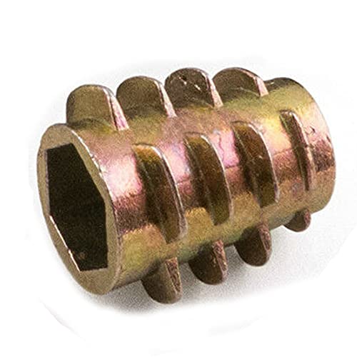 M6 x 20mm THREADED HEX DRIVE INSERT FIXING TYPE E WOOD SCREW INSERTS NUTS (10)