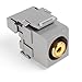 Leviton 40735-RYG QuickPort RCA 110-Type, Yellow Barrel, Grey
