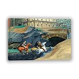 Edward Hopper „Reitpfad“-Leinwand-Kunstmalereien. Modernes Poster und Druck auf Leinwand, Wandkunst, Bild. Wohnzimmer Dekoration fertig zum Aufhängen 30 x 48 cm (11,8 x 18,9 Zoll) gerahmt