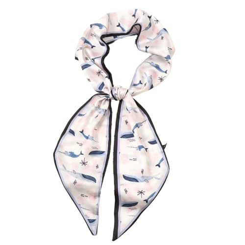 Image of Head Hair Scarf for Women,Silky Long Headscarf Purse Bag Scarfs for Handbag Fashion Satin Neck Scarves Accessories