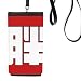 Chinese Fat China Character Phone Wallet Purse Hanging Mobile Pouch Black Pocket