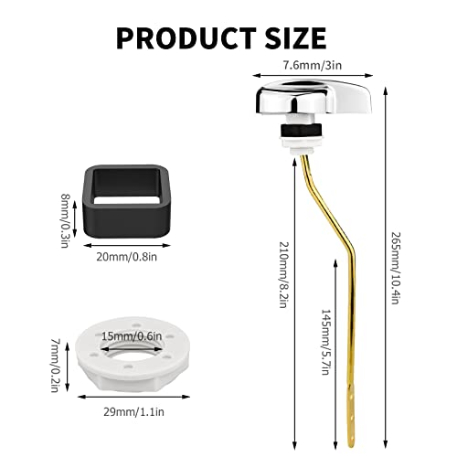 Toto Toilet Replacement Parts, Upgraded Copper Handle Trip Lever Kit Universal For Toto Thu068#Cp And Kohler, For Toto St743S, St454E Toilet Tank Metal Material Side Mount Flush Handle #TOP5