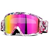 Le lenti a doppio strato con funzione anti-appannamento rendono gli occhiali da sci/moto funzionano bene in inverno. 100% protezione UV protegge gli occhiali dai raggi nocivi. Attenzione! Rimuovere la pellicola prima dell'uso.