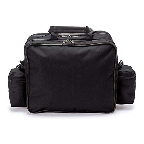 Hopkins Medical Products Mark V Shoulder Bag, Hipaa Compliant Lockable Zippers, Adjustable Straps, Reinforced Bottom, Fold-Down Compartment, 13 Inch X 11.25 Inch X 7.5 Inch, Black #TOP3