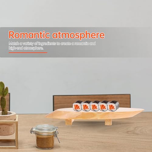 Bandeja de sushi de madera 35 cm Natural Uonlytech miniatura 7
