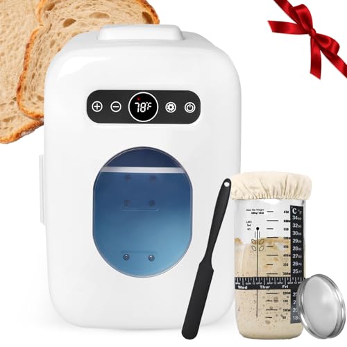Image of Sourdough Home with Window, Cool and Heat Modes, 41-122F Accurate Temperature Control, Enhanced Capacity and 24oz Sourdough Jar Kit, Easy to Use, Great for Making & Storing Starter, 2-Year Warranty