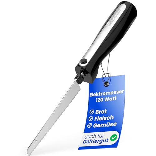 Foto von Clatronic® elektrisches Messer | Elektromesser für Fleisch, Brot und Tiefkühl | Edelstahl-Klinge | rostfrei und spülmaschinengeeignet | starker 120 W-Motor | elektrisches Küchenmesser | EM 3702